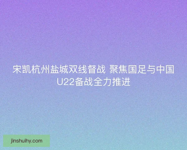 宋凯杭州盐城双线督战 聚焦国足与中国U22备战全力推进 宋凯杭州盐城双线督战 聚焦国足与中国U22备战全力推进