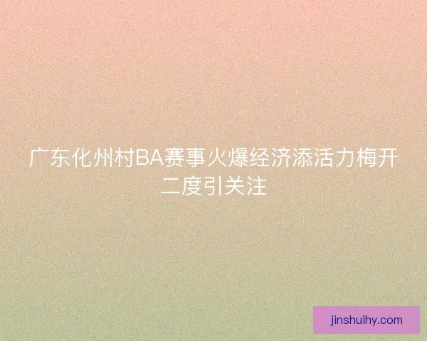 广东化州村BA赛事火爆经济添活力梅开二度引关注 广东化州村BA赛事火爆经济添活力梅开二度引关注